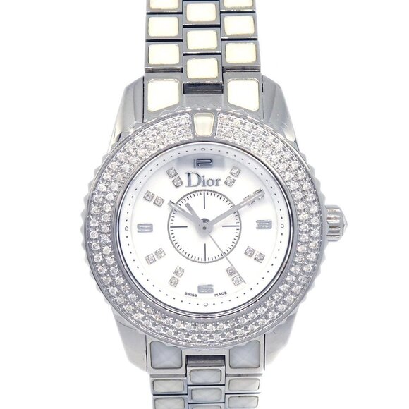 Christian Dior CD112118 Crystal Quartz Watch SS Diamond - Picture 10 of 12